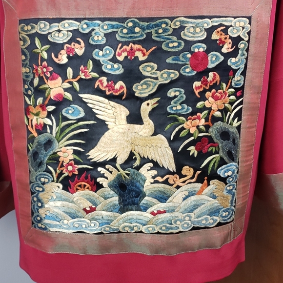 F/CE 100% silk red jacket size XL - Picture 6 of 8